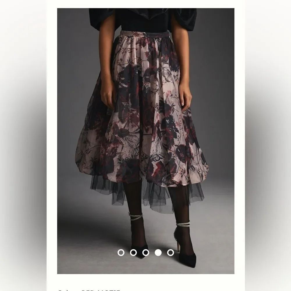 By Anthropologie Organza Bubble Skirt